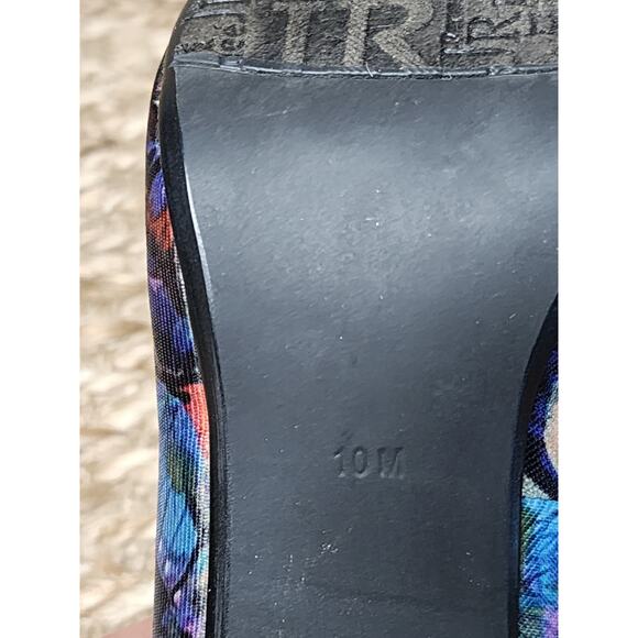 J Renee Ryenne Butterfly Screen Print Glitter Heels Toes Black Purple Size 10 M - Picture 11 of 11